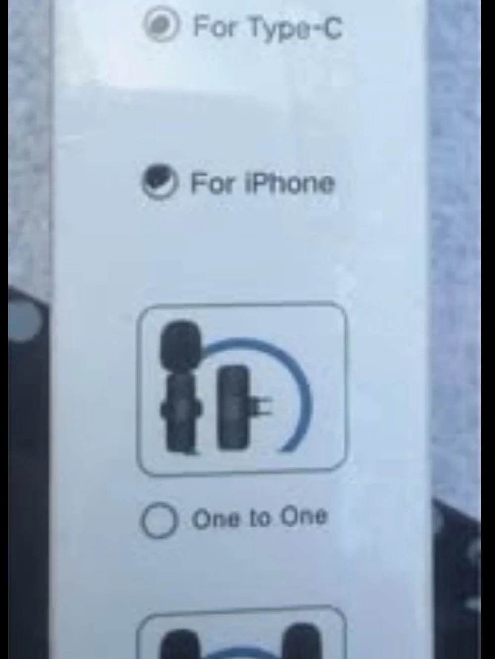 Wireless Lavalier Microphone Clip-On for Smartphones - Black